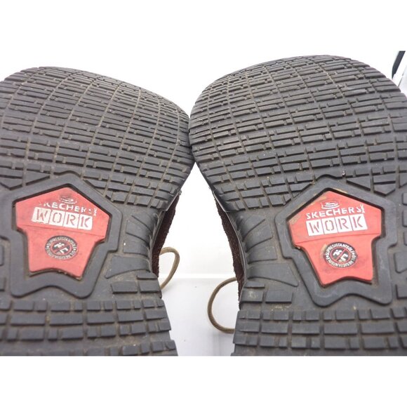 Skechers Mens Relaxed Fit Memory Foam Comp Toe Work Shoes Size 9.5 Brown 77027 - Picture 10 of 10